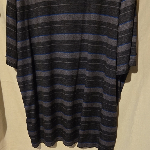 Grand Slam Gray and Blue Golf Polo Shirt with Stripes Size 4XB - Picture 8 of 8